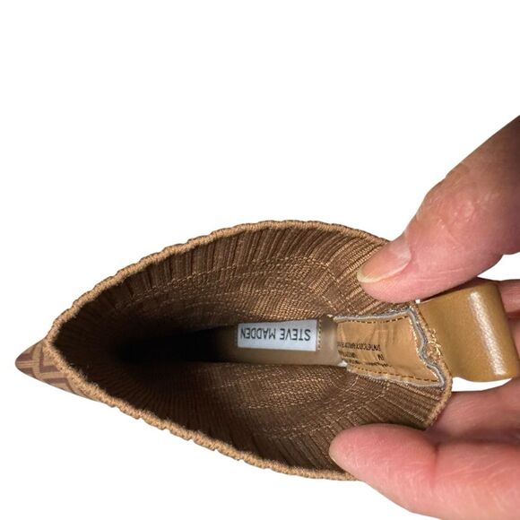 Steve Madden Diani Women's Brown Sock Heeled Calf Boots Size 6 - Picture 8 of 9